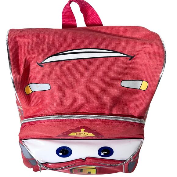 Disney Pixar Cars Lightning McQueen Rolling Mini Backpack Luggage Travel Kids - Picture 11 of 14